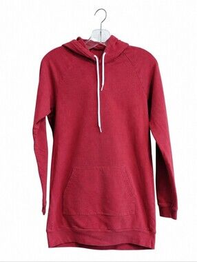 American Apparel Fleece Hoodie Women’s Medium Burgundy Pullover Long Sleeve